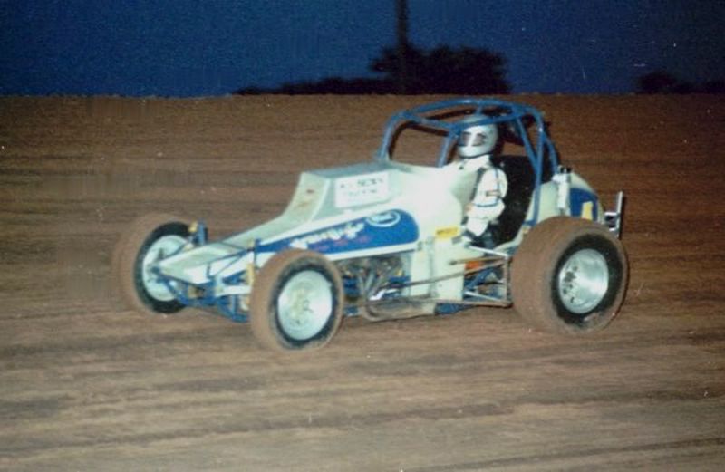 Sammy Swindell in Bruce Cogle Ford #44 at the Devil's Bowl. 1978
